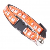 Orange Ghost Halloween Cats Collar